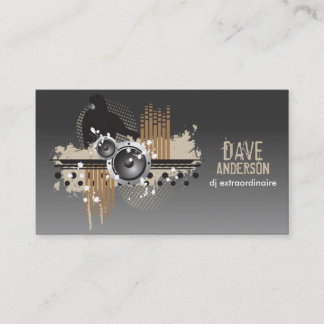Carte de visite de groupe DJ (Funky Disk Jockey)