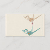 Carte de visite de grue Origami (Dos)