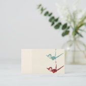 Carte de visite de grue Origami (Debout devant)