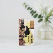 carte de visite de grunge de guitare acoustique (Debout devant)