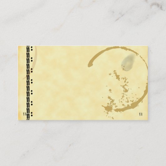 Carte de visite de Grunge de la machine à écrire à (Dos)