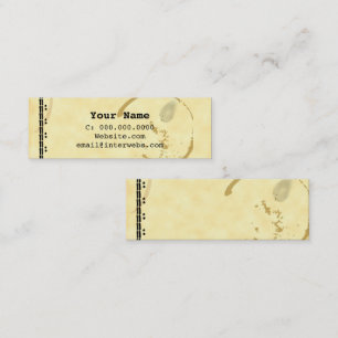 Carte de visite de Grunge de la machine à écrire à