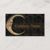 Carte de visite de grunge de lune d'or (Dos)