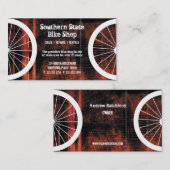 Carte de visite de grunge de magasin de vélo (Devant / Derrière)