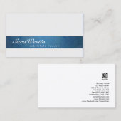 Carte de visite de grunge de script de l'enseignan (Devant / Derrière)