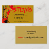 Carte de visite de grunge d'éclaboussure (Devant / Derrière)