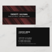 Carte de visite de grunge fractal, Crimson (Devant / Derrière)