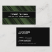 Carte de visite de grunge fractal, vert de forêt (Devant / Derrière)