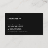 Carte de visite de grunge fractal, vert de forêt (Dos)