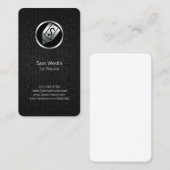 Carte de visite de grunge noir préparateur fiscal (Devant / Derrière)