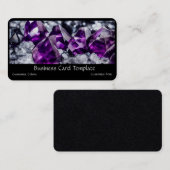 Carte de visite de guérison de cristal Améthyste (Devant / Derrière)