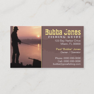 Carte de visite de guide de pêche
