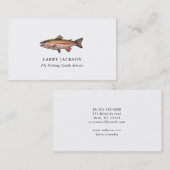 Carte de visite de guide de pêche pêcheur (Devant / Derrière)