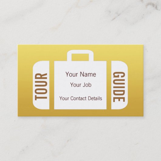 Carte de visite de guide touristique d'agent de (Devant)