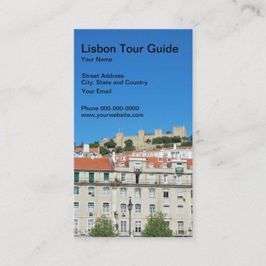 Carte de visite de guide touristique de Lisbonne (Devant)