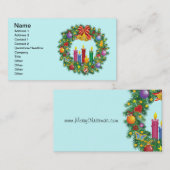 Carte de visite de guirlande de Noël (Devant / Derrière)