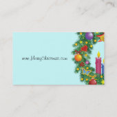 Carte de visite de guirlande de Noël (Dos)