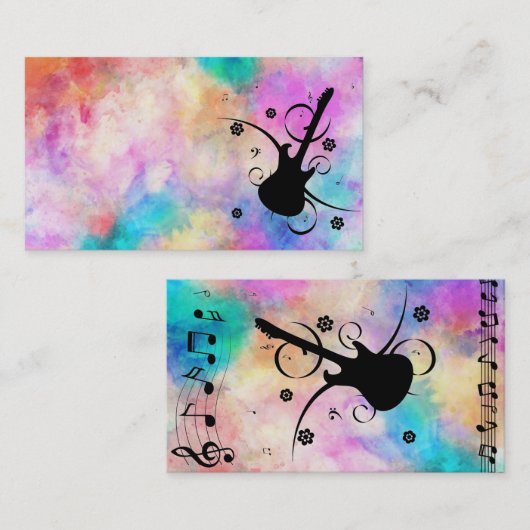 Carte de visite de guitare (Devant / Derrière)