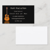 Carte de visite de guitare acoustique (Devant / Derrière)