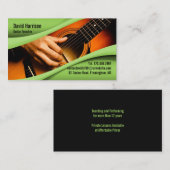 Carte de visite de guitare de musique (Devant / Derrière)