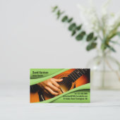 Carte de visite de guitare de musique (Debout devant)
