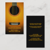 Carte de visite de guitare de musique (Devant / Derrière)