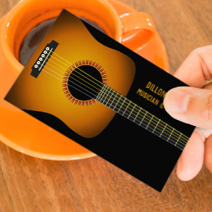 Carte de visite de guitare de musique