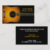 Carte de visite de guitare de musique (Devant / Derrière)