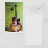Carte de visite de guitare électrique (Devant / Derrière)