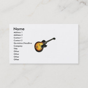 Carte de visite de guitare électrique
