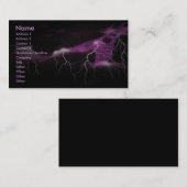 Carte de visite de guitare électrique (Devant / Derrière)