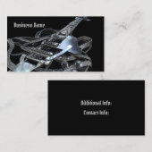 Carte de visite de guitare électrique de gris (Devant / Derrière)