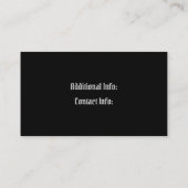 Carte de visite de guitare électrique de gris (Dos)