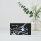 Carte de visite de guitare électrique de gris (Debout devant)