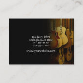 Carte de visite de guitares acoustiques (Dos)