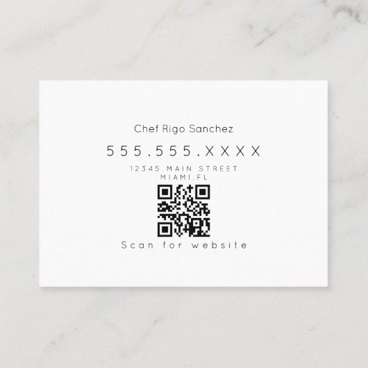 Carte de visite de hamburger du propriétaire du ca (Dos)