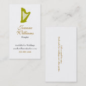 Carte de visite de harpiste (Devant / Derrière)