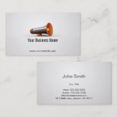 Carte de visite de haut-parleur/mégaphone (Devant / Derrière)