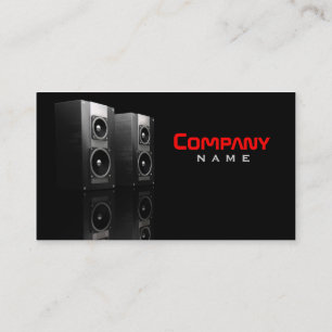 Carte de visite de haut-parleurs de musique