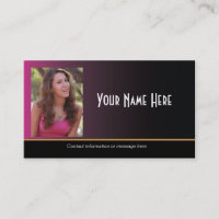 Carte de visite de Headshot d'acteur