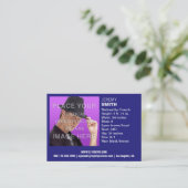 Carte de visite de Headshot de lueur de bleu royal (Debout devant)