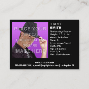 Carte de visite de Headshot de lueur de nuit