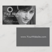 Carte de visite de Headshot pour l'acteur (Devant / Derrière)