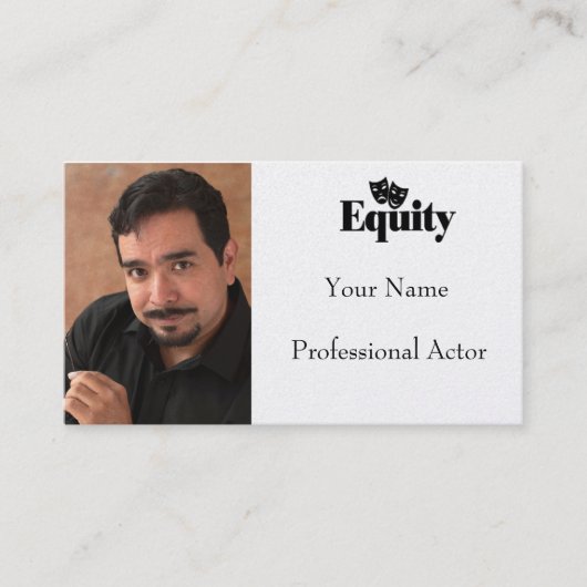 Carte de visite de Headshot pour l'acteur d'AEA (Devant)