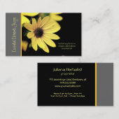 Carte de visite de herboriste de tournesol (Devant / Derrière)