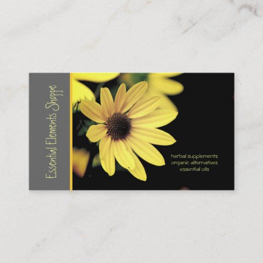 Carte de visite de herboriste de tournesol (Devant)