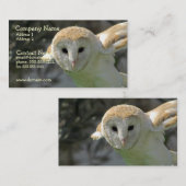 Carte de visite de hibou de grange (Devant / Derrière)
