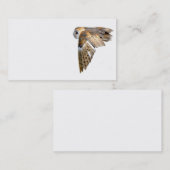 Carte de visite de hibou de grange de vol (Devant / Derrière)