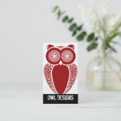 Carte de visite de hibou de StellaRoot Hootie (Debout devant)