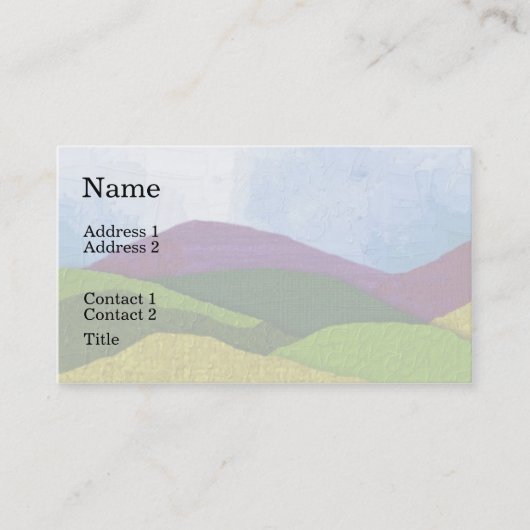 Carte de visite de Hillside (Devant)